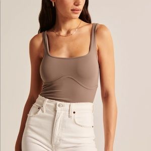 A&F Seamless Fabric Corset Squareneck Tank